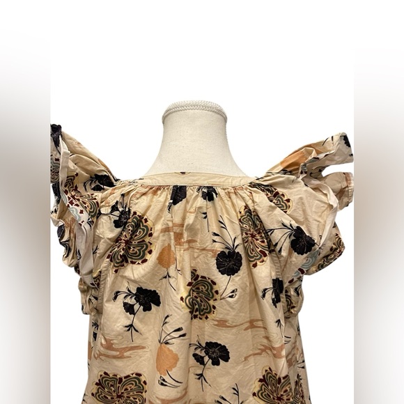 Ulla Johnson Ruffle-Sleeve Floral Elia Top Sz:0 - Picture 5 of 12